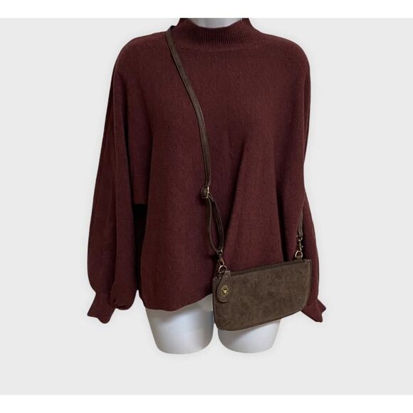 Joy Susan 100% Vegan Leather Mini Crossbody Wristlet Clutch - Picture 2 of 6